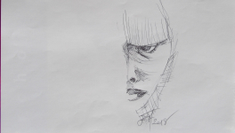 Dessins d'après les screen test d'Andy Warhol  shot between 1963 and 1966 -17 et fin - Susan Bottomly 1966 - 2018