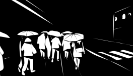 Minimal Art Illustration (Rainy Day)