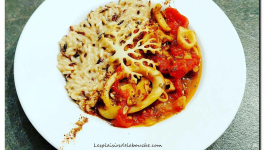 Ragoût de calamars au citron confit et ses 3 riz façon risotto