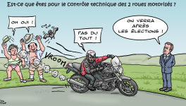 Macron et le contrôle technique des 2 roues motorisés