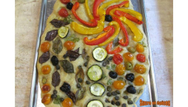 Focaccia ou fougasse ornementée