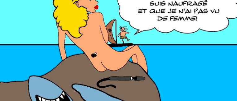 les requins farceurs et le naufragé