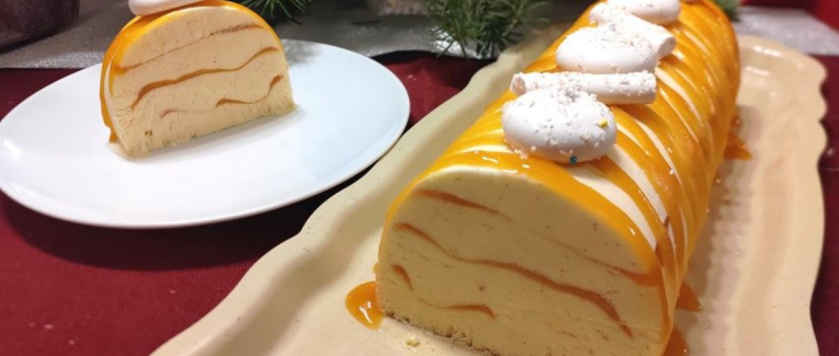 Bûche glacée Semifreddo vanille passion - Recette en vidéo