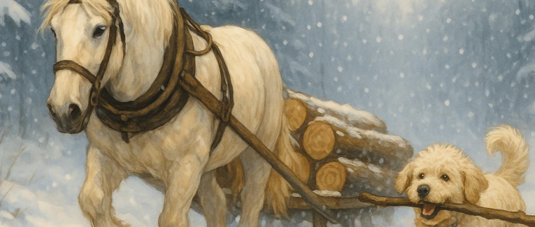 Le chien et le cheval