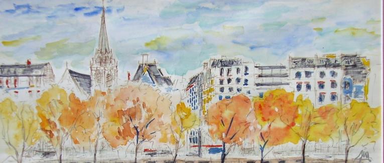 Paris, les quais à l'automne