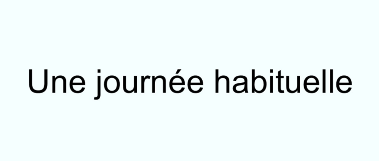 Une journée habituelle