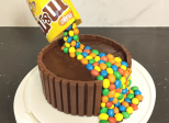 Gravity cake aux M&M's