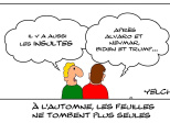 En automne , les feuilles et les insultes tombent