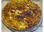 Quiche au poulet, poivron et chèvre frais