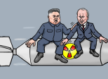 Poutine et Kim-Jong-un : copain-copain !