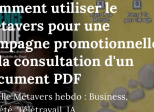 Comment utiliser le métavers pour une campagne promotionnelle et la consultation d'un document PDF