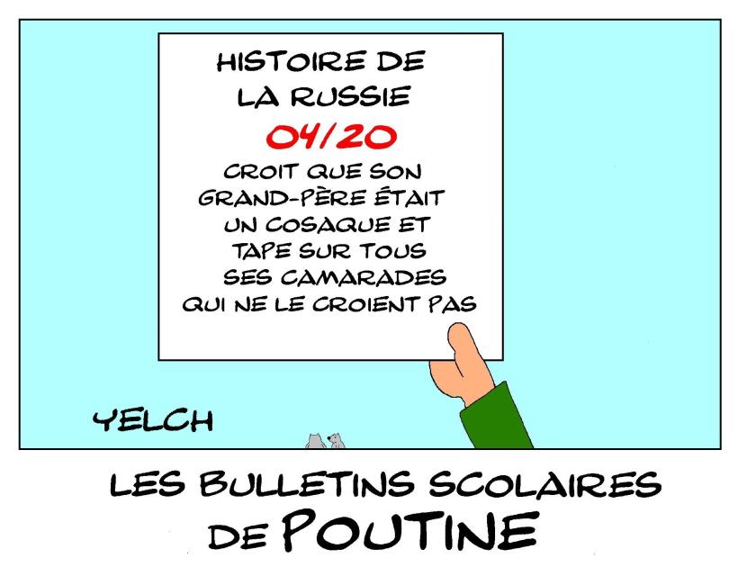les bulletins scolaires de Poutine : histoire de la Russie