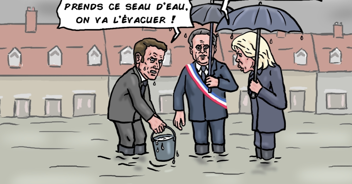 Macron et les inondations