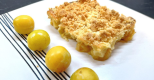 Clafoutis aux mirabelles avec streusel aux amandes 
