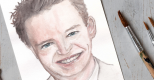 Hommage artistique à Matthew Perry : un portrait vibrant à l'aquarelle.