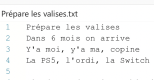 Prépare les valises