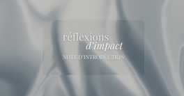 RÉFLEXIONS D'IMPACT - Note d'introduction