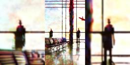 Goodbye at the airport
