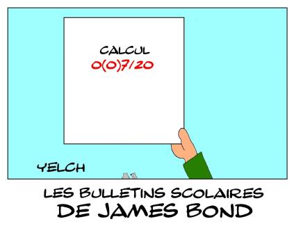 les bulletins scolaires de James Bond : calcul