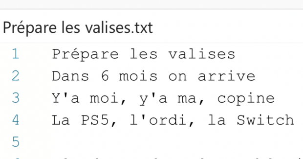 Prépare les valises