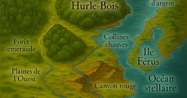 La carte du monde de Falcon-Dog