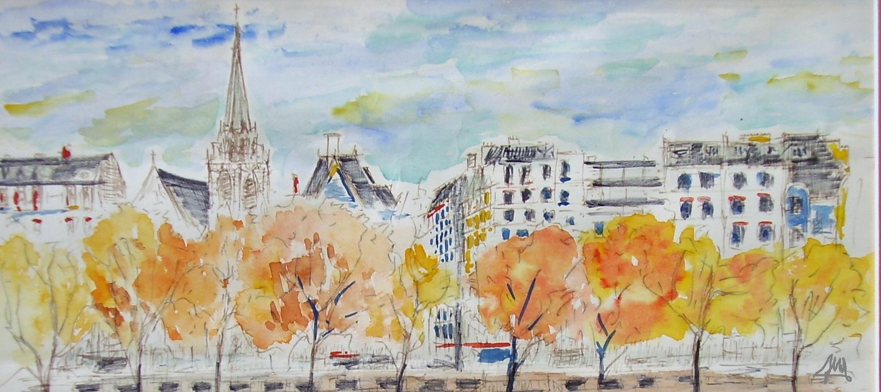 Paris, les quais à l'automne