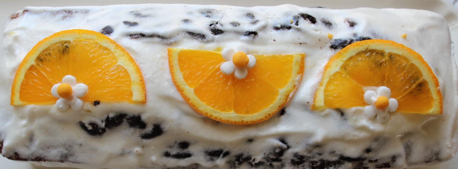 Le cake glacé à l'orange de ma voisine