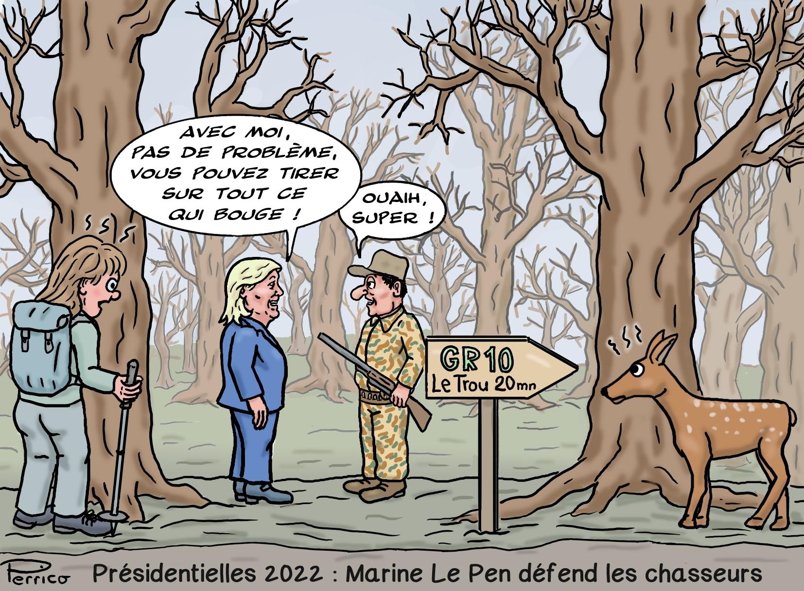 Marine Le Pen part à la chasse