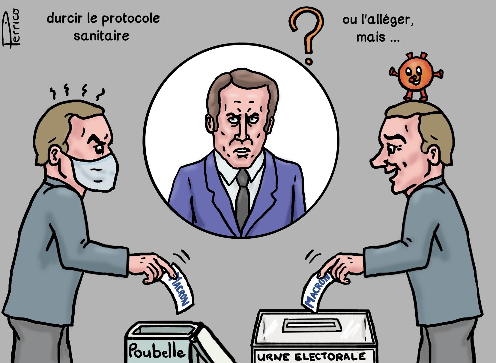 Macron prépare son discours