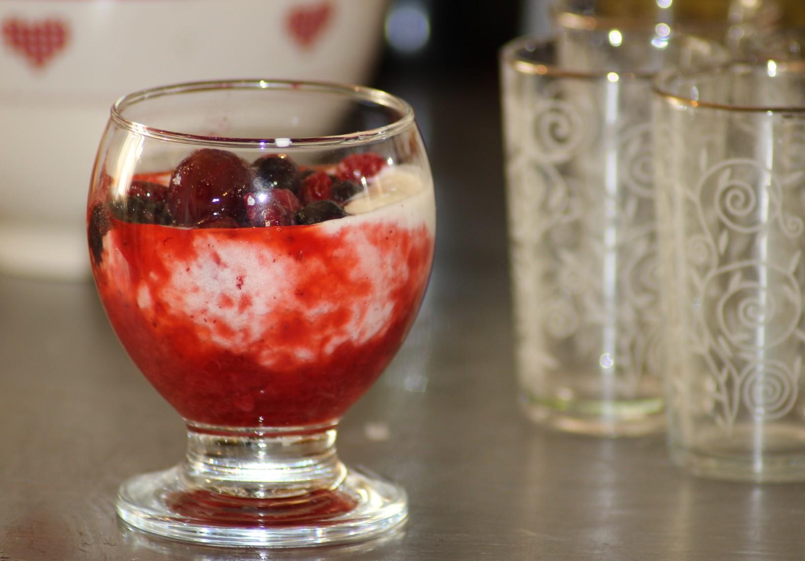 Top chrono aux fruits rouges
