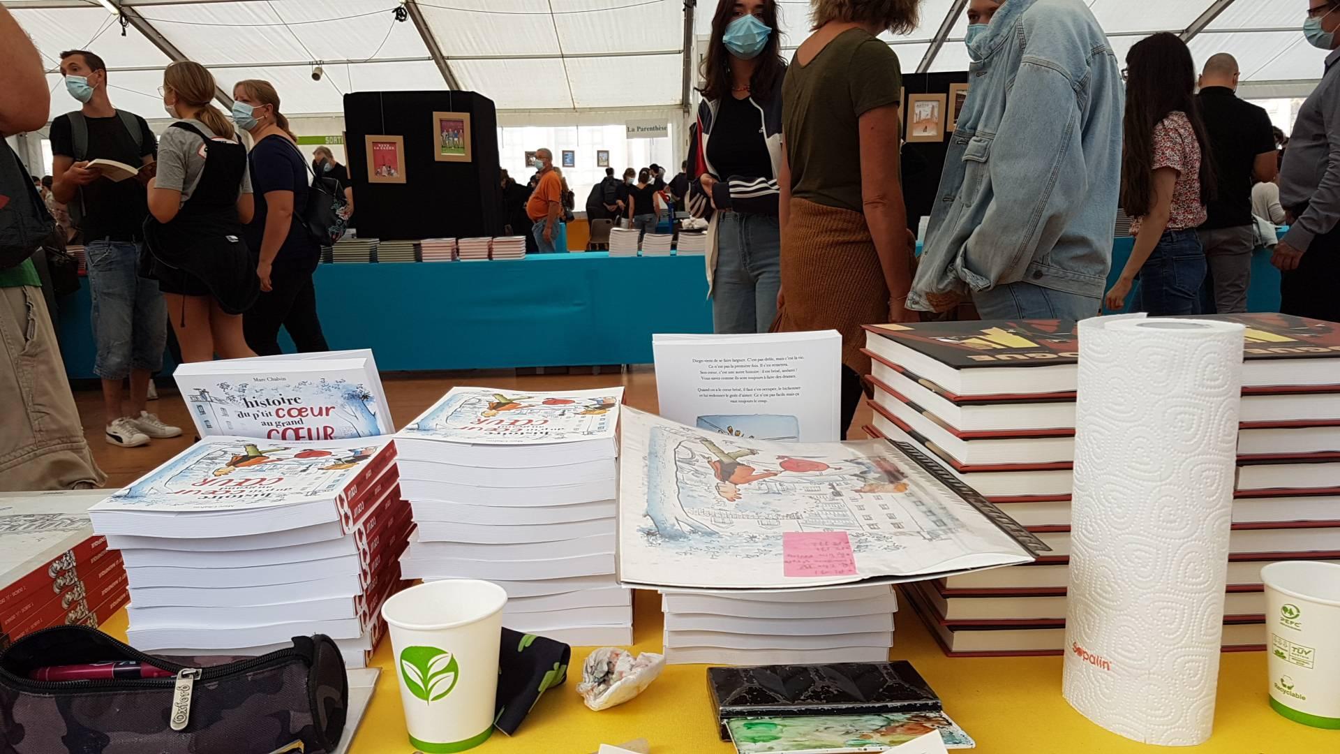 le ptit coeur de retour du festival de Nancymerci aux editions paquet et à la librairie la parenthèse à Nancy (Stephane, Benjamin & Cécile) @laparenthese54A venir le