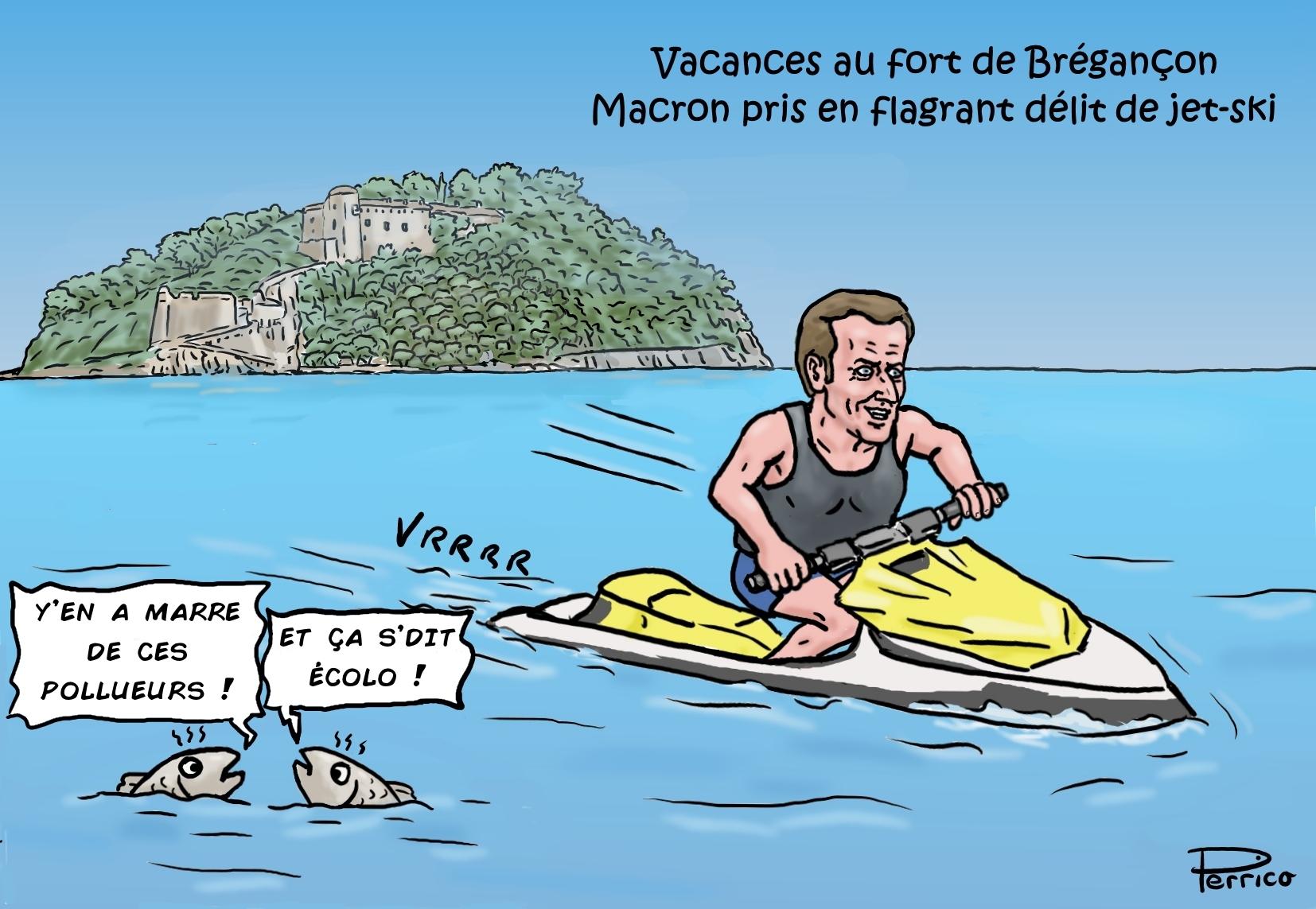 Macron en jet-ski