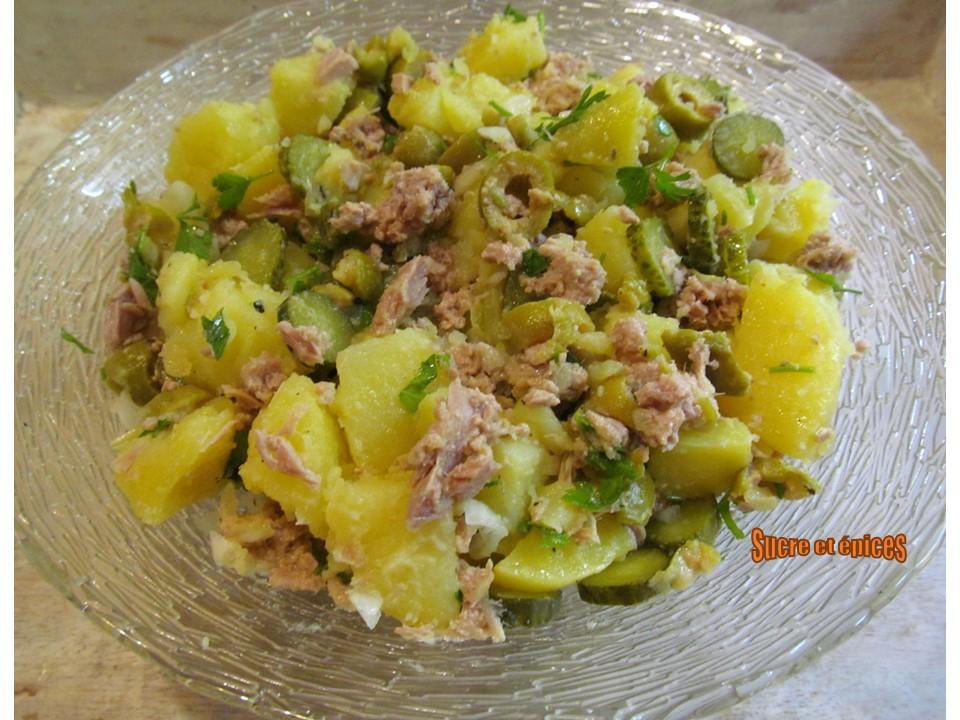 Salade de pommes de terre au thon et olives