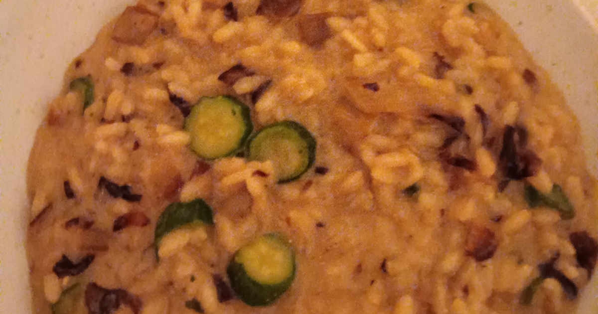 Risotto di zucchine e pancetta