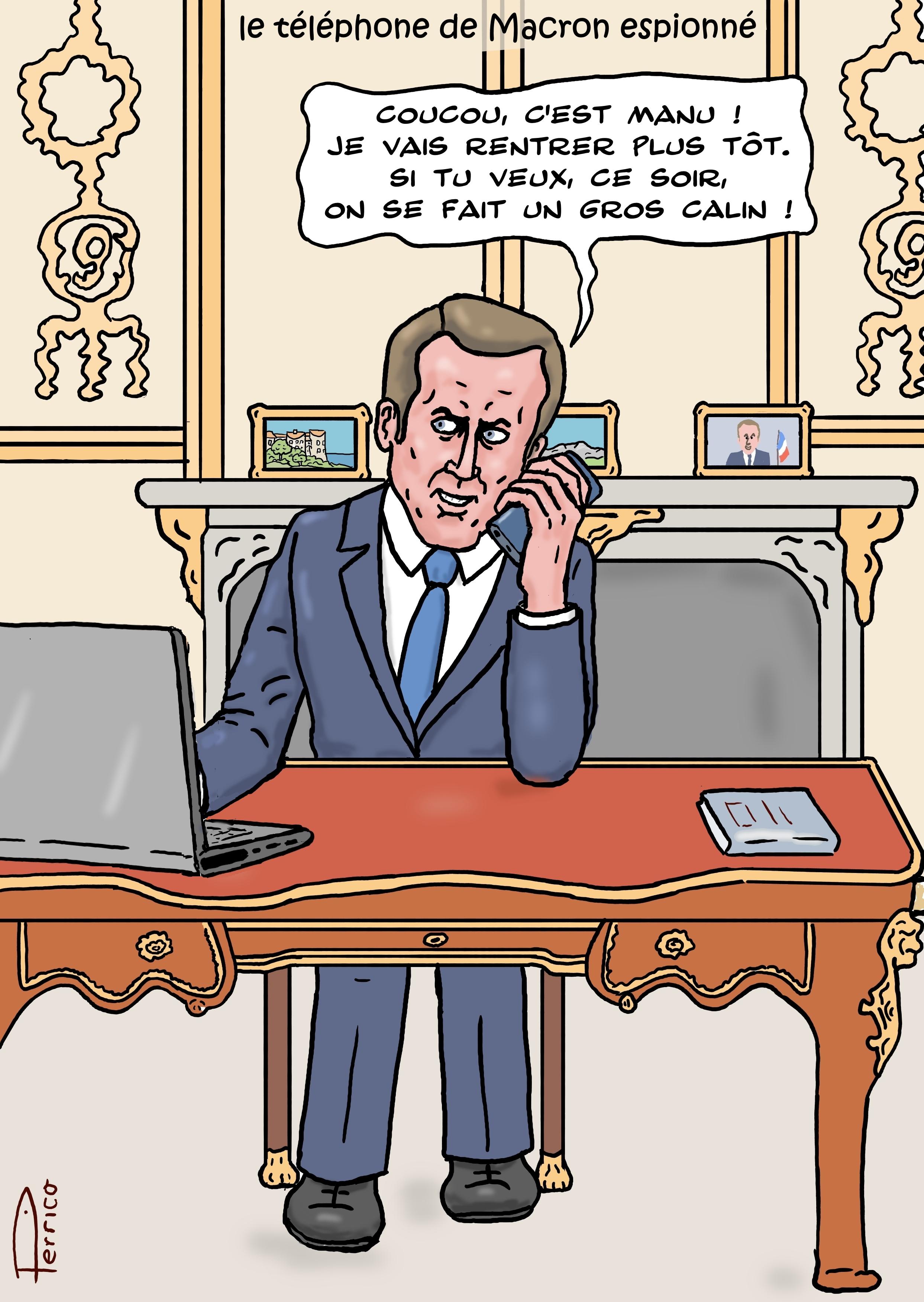 Le téléphone de Macron espionné