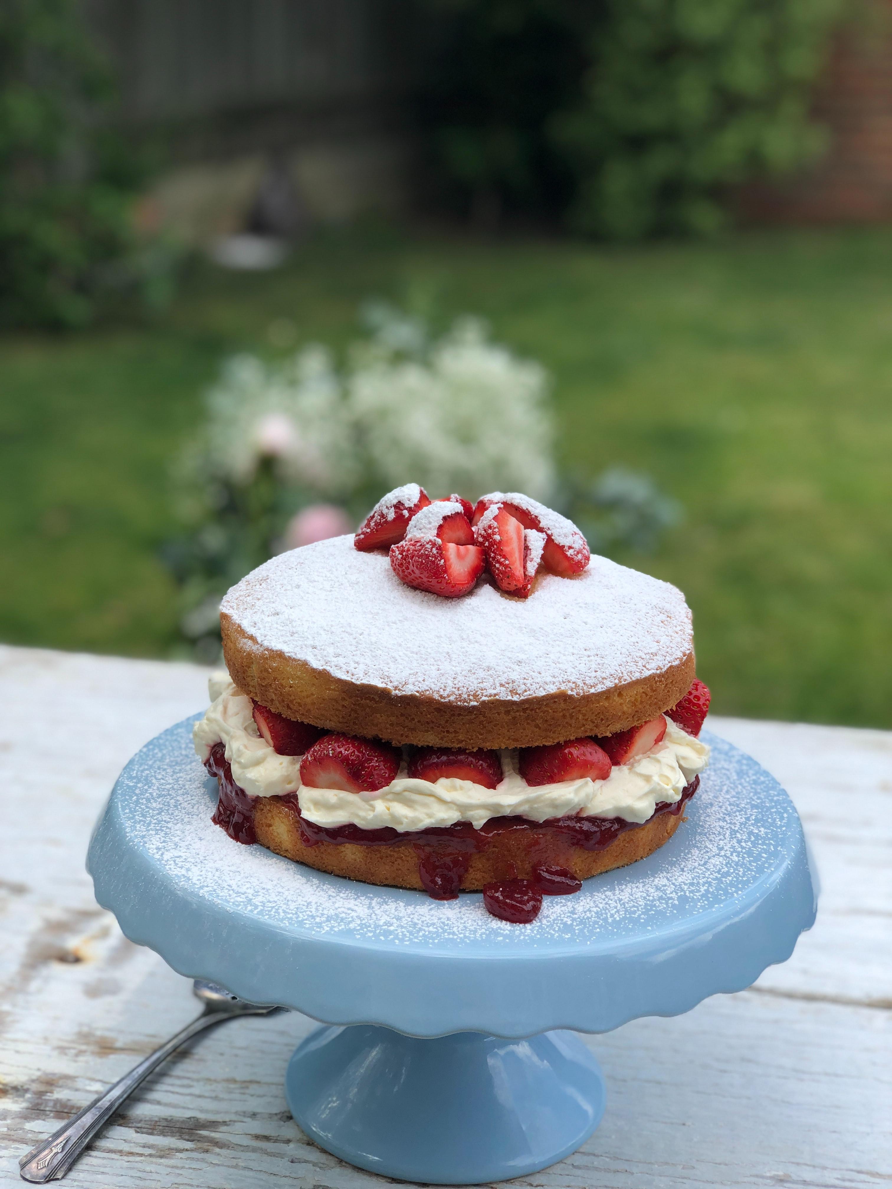 Gâteau moelleux aux fraises
