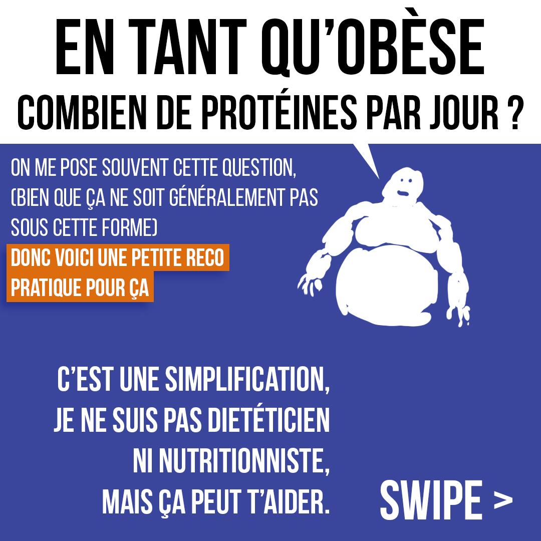 En tant qu'obèse, combien de protéines par jour ?