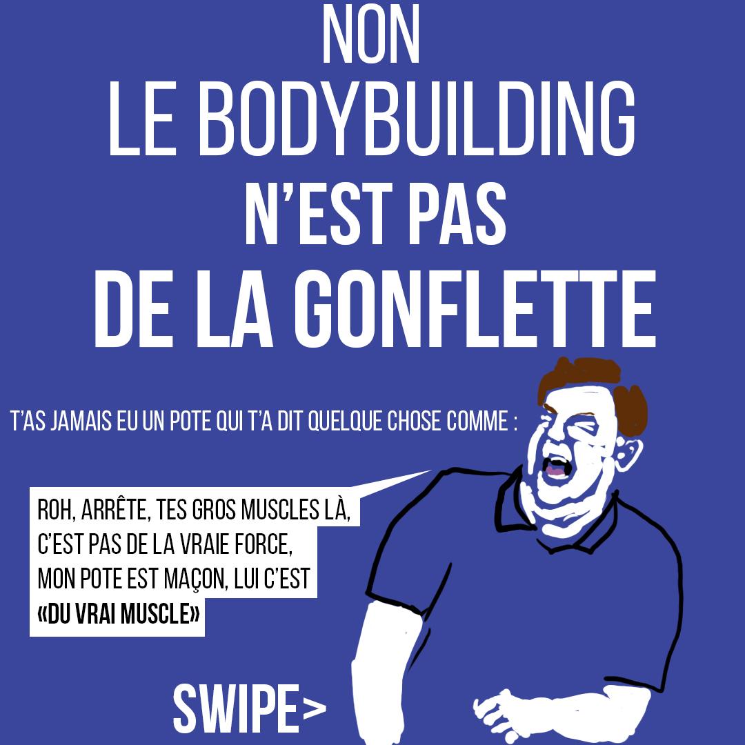Non, le bodybuilding n'est pas de la gonflette