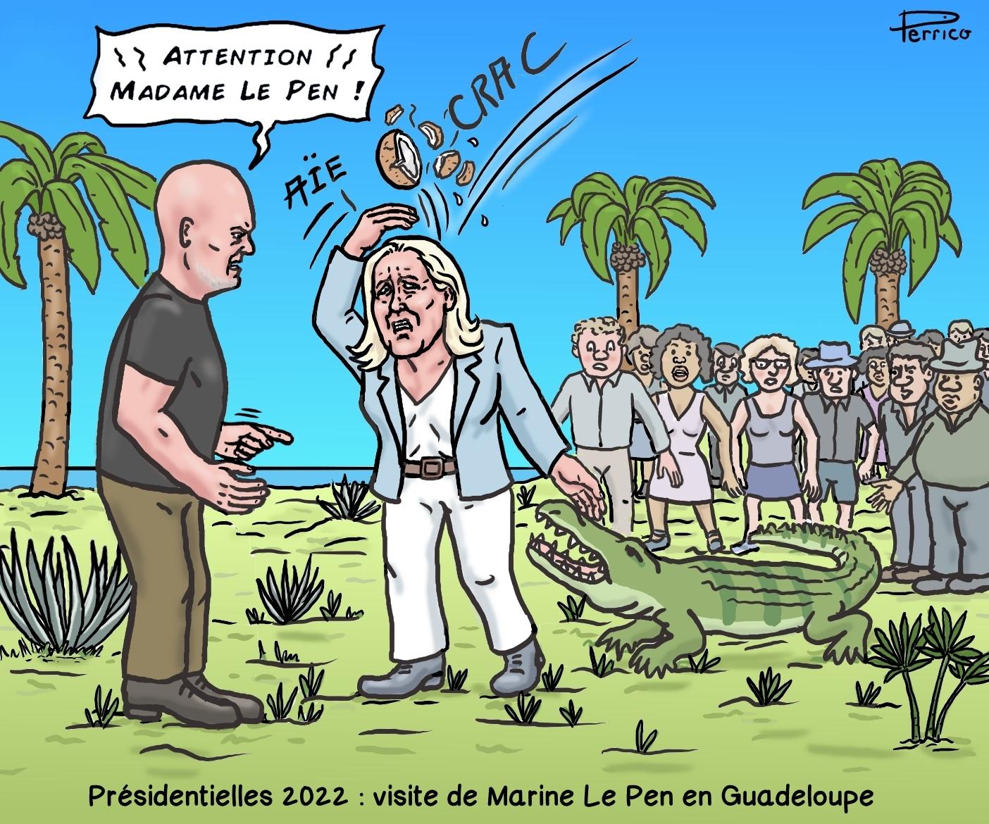 Une visite tourmentée pour Marine Le Pen en Guadeloupe