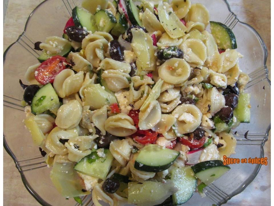Salade de pâtes aux saveurs méditerranéennes