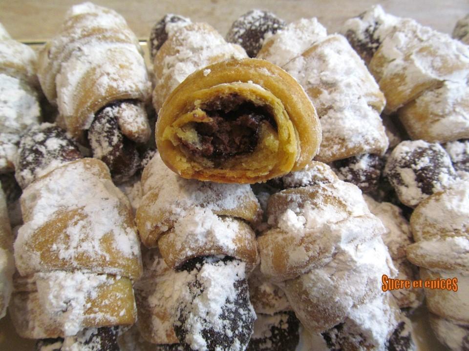 Mini croissants sablés au Nutella
