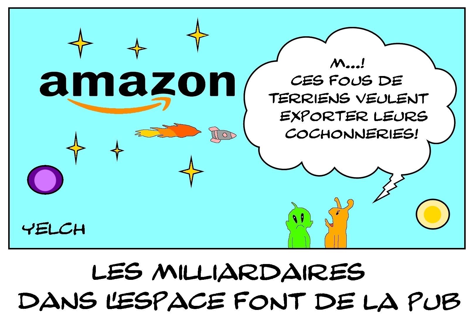 Les milliardaires dans l'espace font de la pub