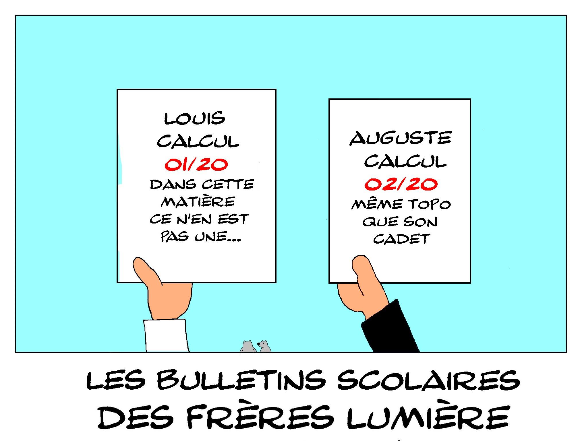 les bulletins des frères lumière : calcul