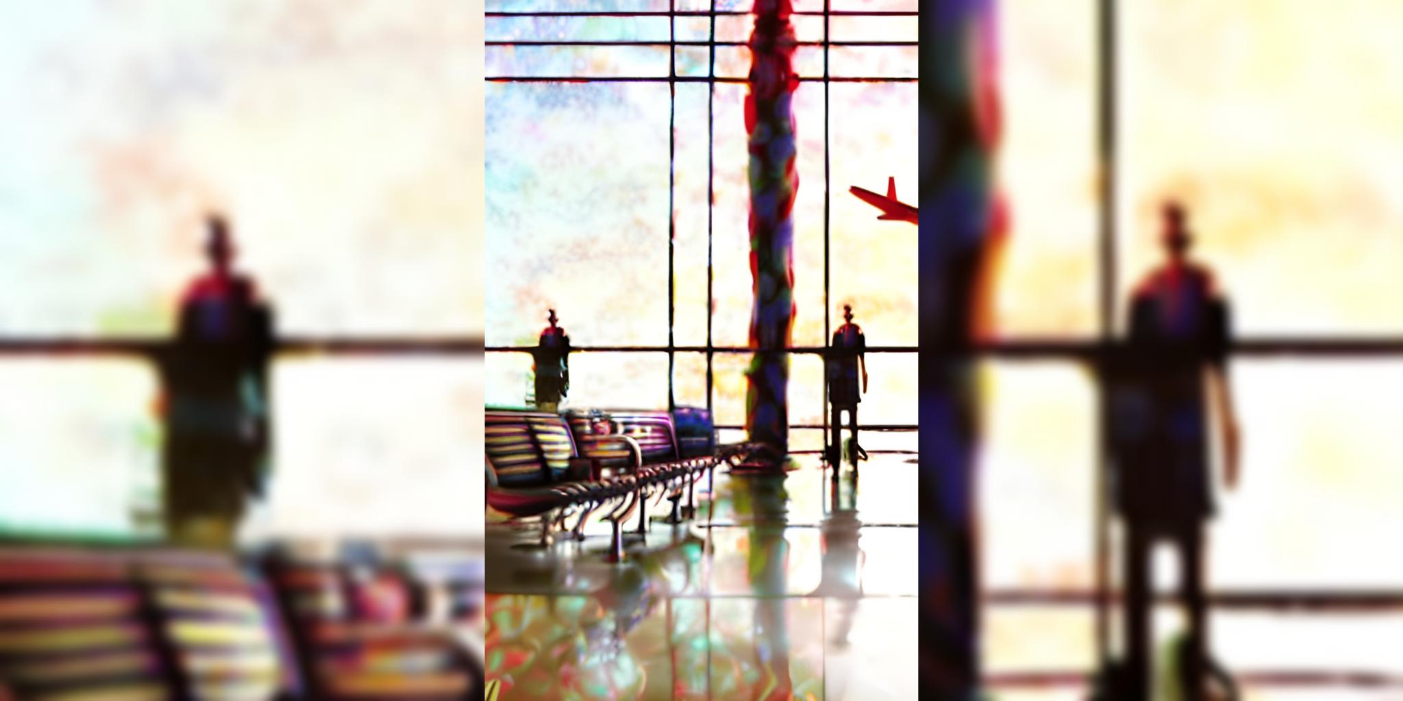 Goodbye at the airport