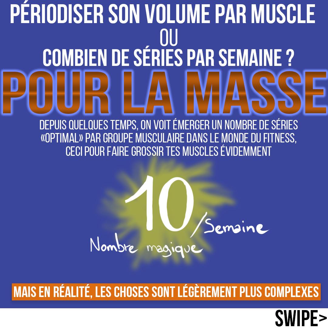 Périodiser son volume par muscle ou combien de séries par semaine pour la masse ?