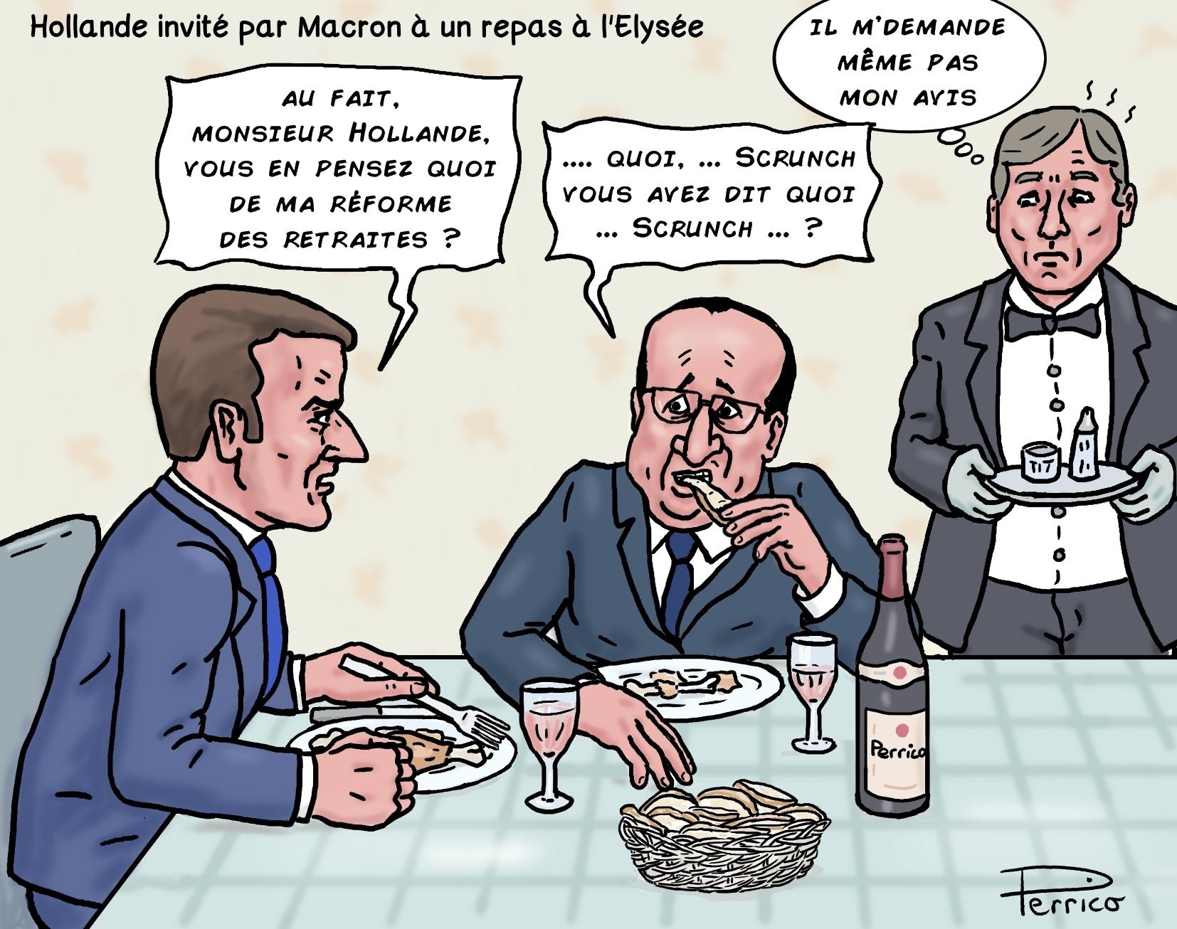 Hollande invité à un repas à l'Elysée