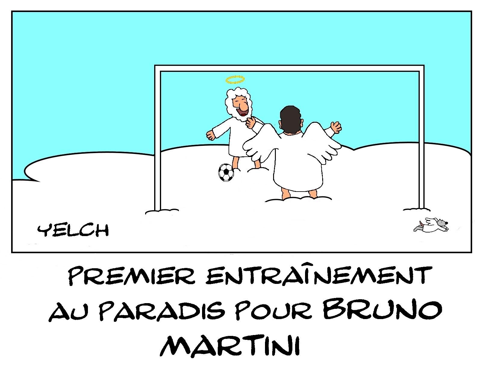 Bruno Martini , ancien gardien de but de l'équipe de France de football , au paradis