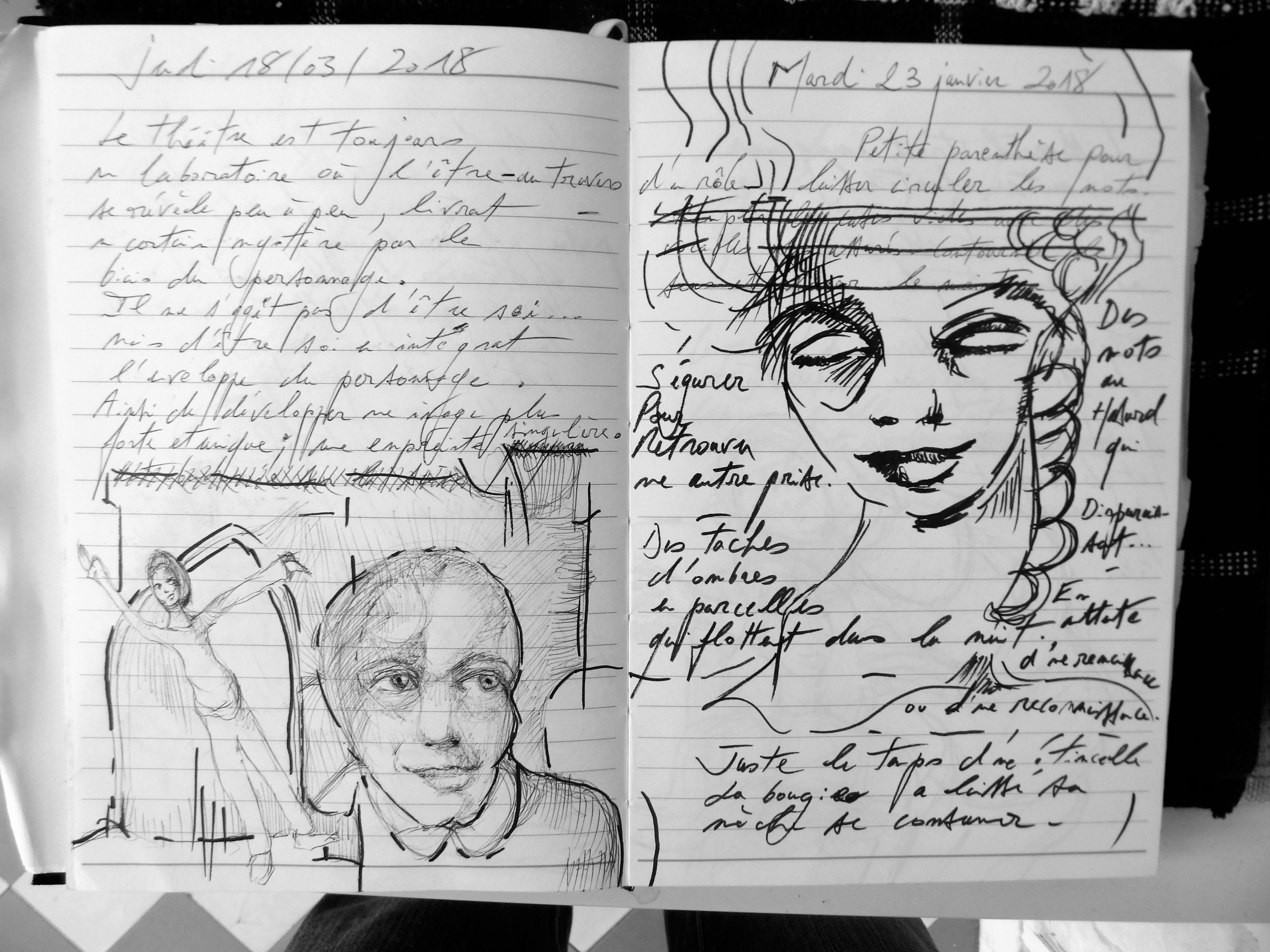 Petits Papiers Volants : Journal D'écriture 2003-2018 - jeudi 18 et mardi 23 janvier 2018