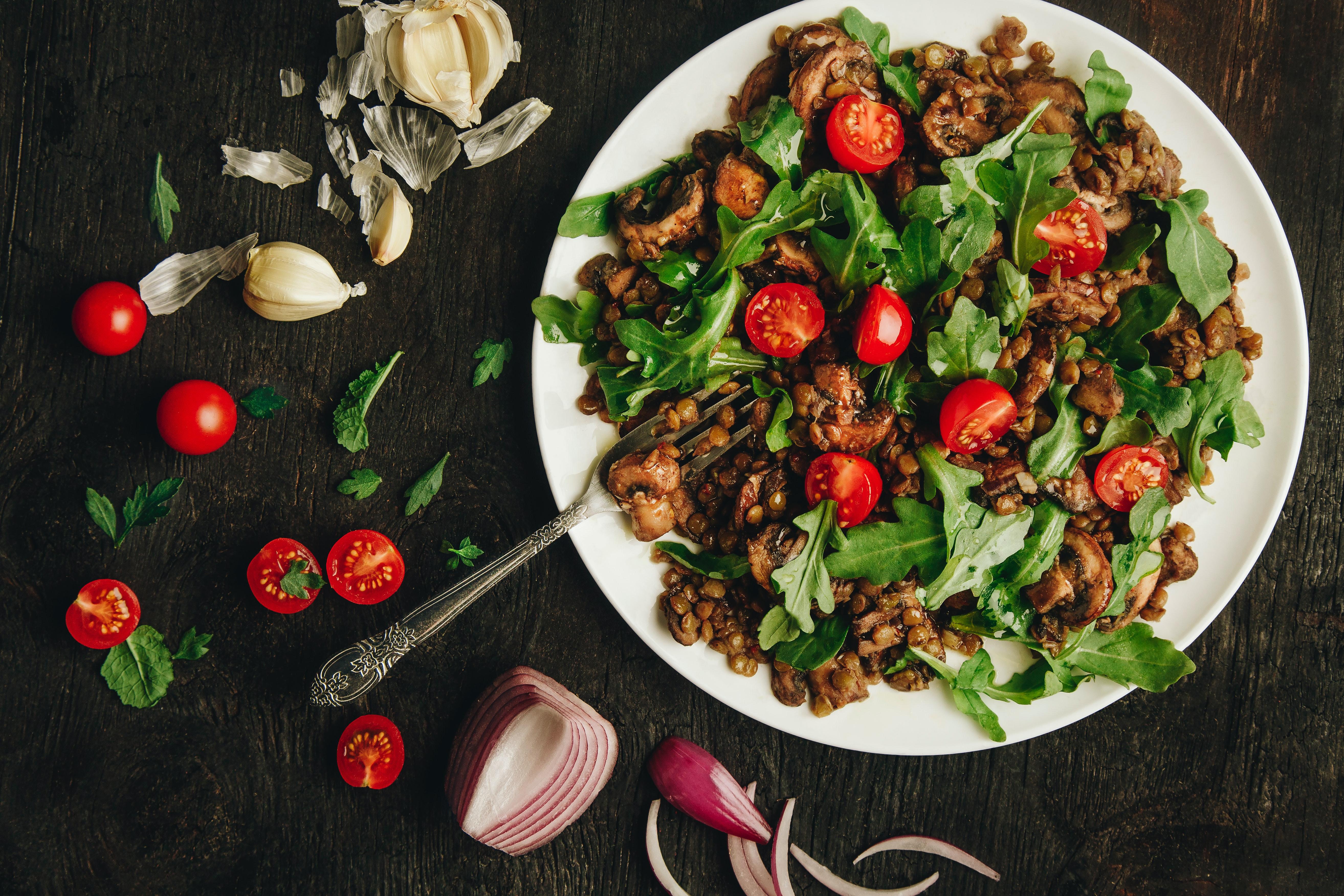 Salade de boulgour, tomates et concombres