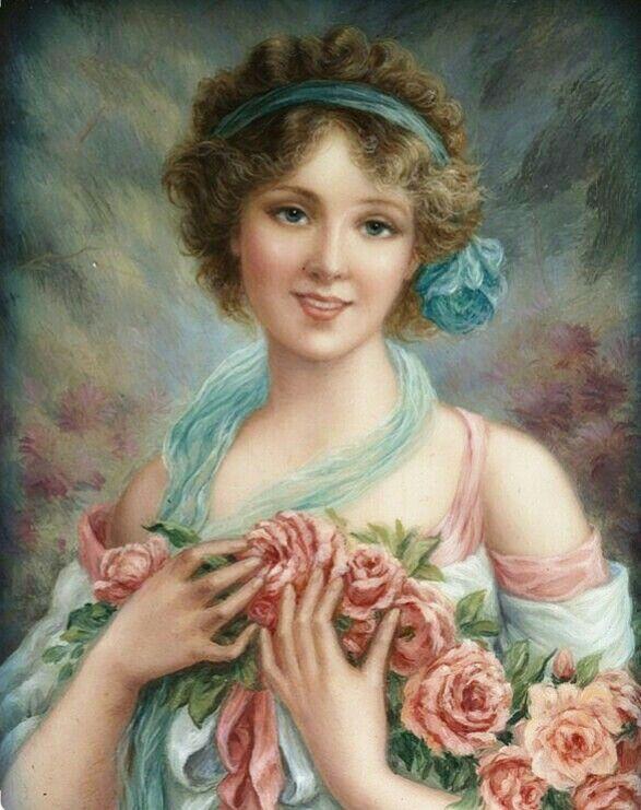 Portrait d'une jeune fille en fleur